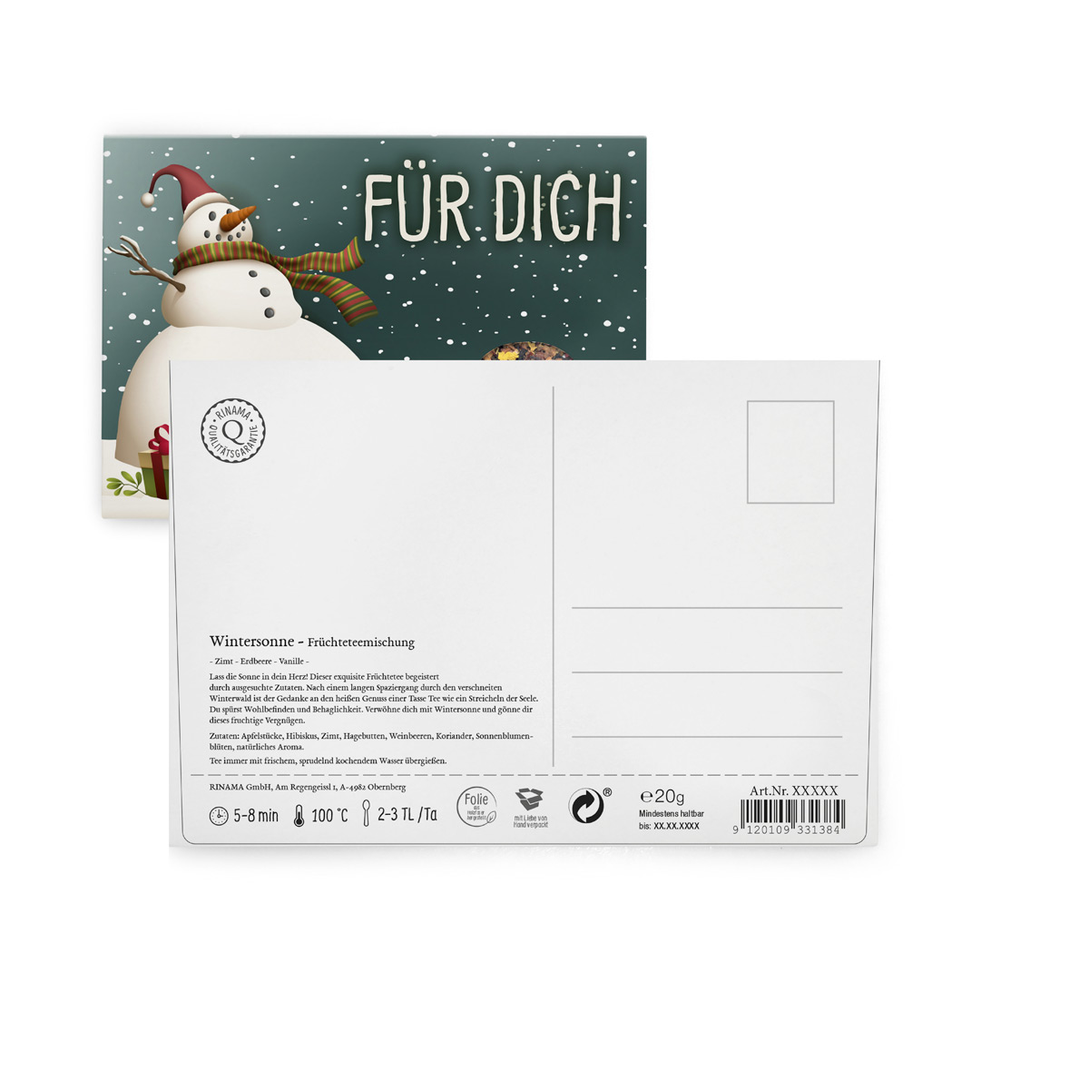 Für Dich Schneemann - Früchtetee